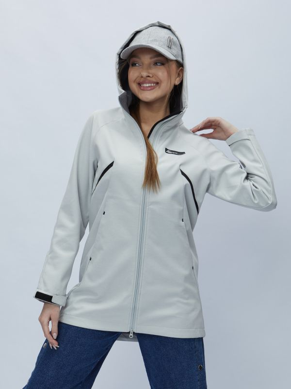 Women's windbreaker MTFORCE spring light gray 22213SS